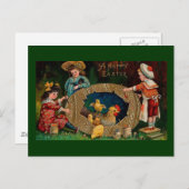 Ein glückliches Ostern Vintag Ostern Feiertagspostkarte (Vorne/Hinten)