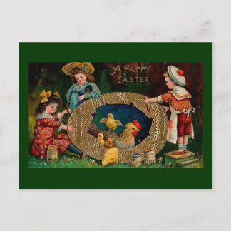 Ein glückliches Ostern Vintag Ostern Feiertagspostkarte
