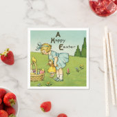 Ein glückliches Osterpapier Napkin Serviette (Beispiel)
