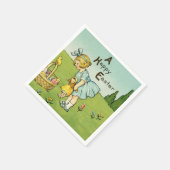Ein glückliches Osterpapier Napkin Serviette (Ecke)
