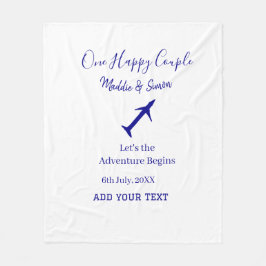 Ein glückliches Paar - Abenteuer beginnt Hochzeit Fleecedecke
