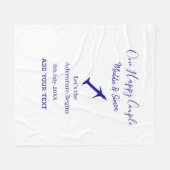 Ein glückliches Paar - Abenteuer beginnt Hochzeit Fleecedecke (Vorderseite (Horizontal))