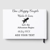 Ein glückliches Paar - Abenteuer beginnt Hochzeit Gästebuch (Rückseite)