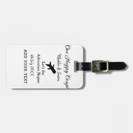 Ein glückliches Paar - Abenteuer beginnt Hochzeit Gepäckanhänger