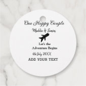 Ein glückliches Paar - Abenteuer beginnt Hochzeit Geschenkanhänger (Rückseite)