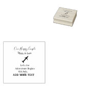 Ein glückliches Paar - Abenteuer beginnt Hochzeit Gummistempel (Stempel)