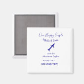 Ein glückliches Paar - Abenteuer beginnt Hochzeit Magnet (Vorderseite/Rückseite)