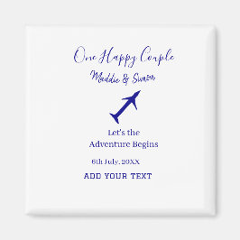 Ein glückliches Paar - Abenteuer beginnt Hochzeit Magnet