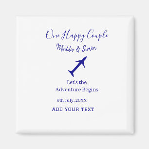 Ein glückliches Paar - Abenteuer beginnt Hochzeit Magnet