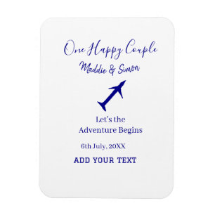 Ein glückliches Paar - Abenteuer beginnt Hochzeit Magnet