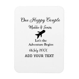 Ein glückliches Paar - Abenteuer beginnt Hochzeit Magnet