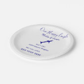 Ein glückliches Paar - Abenteuer beginnt Hochzeit Pappteller (Schrägansicht)