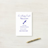 Ein glückliches Paar - Abenteuer beginnt Hochzeit Post-it Klebezettel (Auf Schreibtisch)