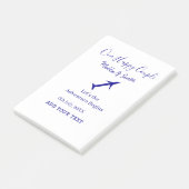 Ein glückliches Paar - Abenteuer beginnt Hochzeit Post-it Klebezettel (angewinkelt)