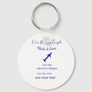 Ein glückliches Paar - Abenteuer beginnt Hochzeit Schlüsselanhänger