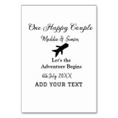 Ein glückliches Paar - Abenteuer beginnt Hochzeit Tischnummer (Rückseite)