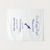 Ein glückliches Paar - Abenteuer beginnt Hochzeit Wandteppich (Vorderseite (Horizontal))