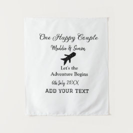 Ein glückliches Paar - Abenteuer beginnt Hochzeit Wandteppich