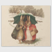 "Ein glückliches Paar" von Beatrix Potter Geschenkpapier (Flach)