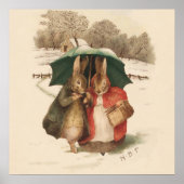 "Ein glückliches Paar" von Beatrix Potter Poster (Vorne)