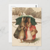 "Ein glückliches Paar" von Beatrix Potter Postkarte (Vorne/Hinten)
