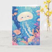 Ein glückliches Quallenparadies Karte (Gelbe Blume)