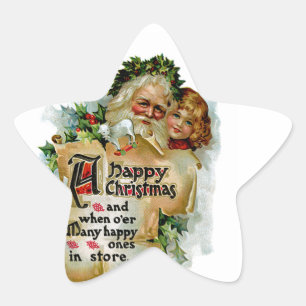 Ein glückliches Weihnachten Stern-Aufkleber