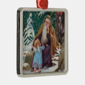 Ein glückliches Weihnachtszeit-Vater-Weihnachten Ornament Aus Metall (Rechts)