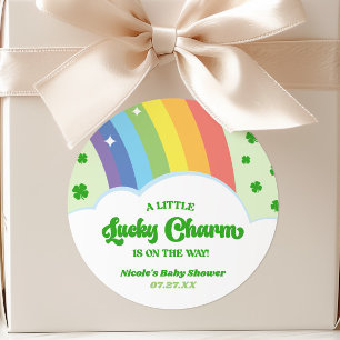 Ein Glücksbringer St. Patrick's Day Babyparty Runder Aufkleber