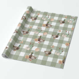 Ein Glücksenten-Geburtstags-Jagdwrappingpapier Geschenkpapier