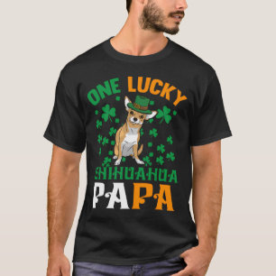 Ein Glückshund Papa Red Chihuahua Vater St Patrick T-Shirt