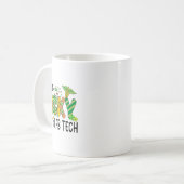 Ein Glückslabortechniker St Patricks Day Grün Frau Kaffeetasse (Vorderseite Links)