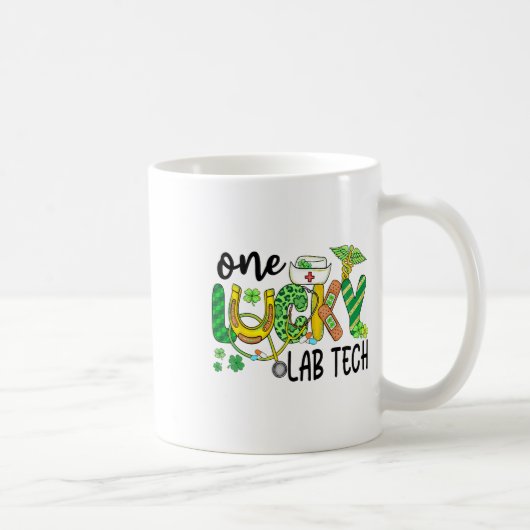 Ein Glückslabortechniker St Patricks Day Grün Frau Kaffeetasse (Rechts)
