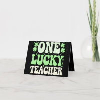 Ein Glückslehrer Groovy Retro-Lehrer St. Patricks