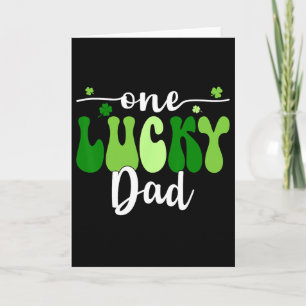 Ein Glückspapa Groovy Retro-Papa St. Patrick's Day Karte