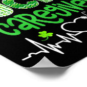 Ein Glückspfleger Shamrock Stethoskop St Poster (Ecke)