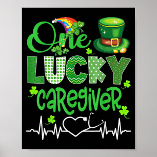 Ein Glückspfleger Shamrock Stethoskop St Poster