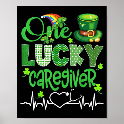 Ein Glückspfleger Shamrock Stethoskop St Poster (Vorne)