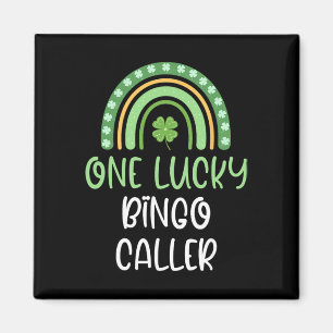 Ein Glückspilz Bingo-Anrufer St. Patrick's Day Lus Magnet
