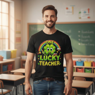 Ein Glückspilz-Lehrer St. Patrick's Day Kleeblatt  T-Shirt