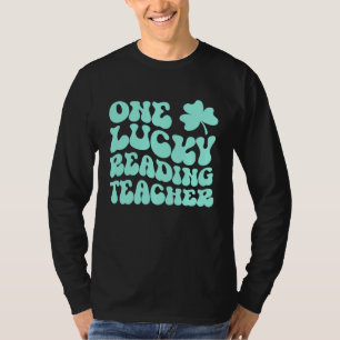 Ein Glückspilz Leselhrer St. Patrick's Day Lehrer T-Shirt