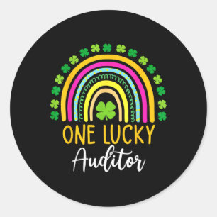 Ein Glückspilz Prüfer St. Patrick Tag Shamrocks Runder Aufkleber