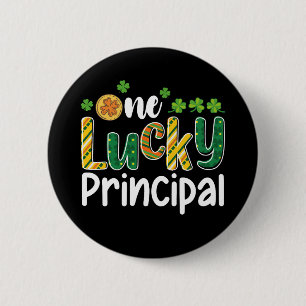 Ein Glückspilz Schulleiter St. Patrick's Day Button