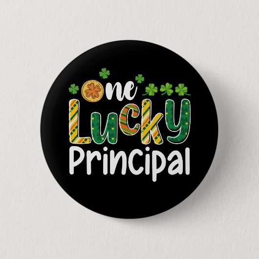 Ein Glückspilz Schulleiter St. Patrick's Day Button (Vorderseite)