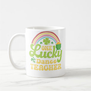 Ein Glückspilz Tanzlehrer St Patricks Day Regenbog Kaffeetasse