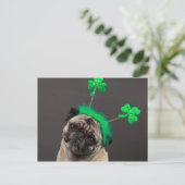 Ein Glückspug Postkarte (Stehend Vorderseite)