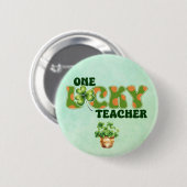 Ein Glücksspiel-Lehrer-Button Button (Vorne & Hinten)