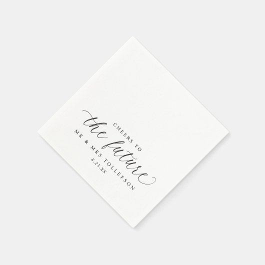 Ein Glückwunsch an die zukünftige Hochzeitsfeier o Serviette (Ecke)