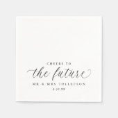 Ein Glückwunsch an die zukünftige Hochzeitsfeier o Serviette (Vorderseite)