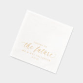 Ein Glückwunsch an die zukünftige Hochzeitsfeier o Servietten Mit Folie (Links)